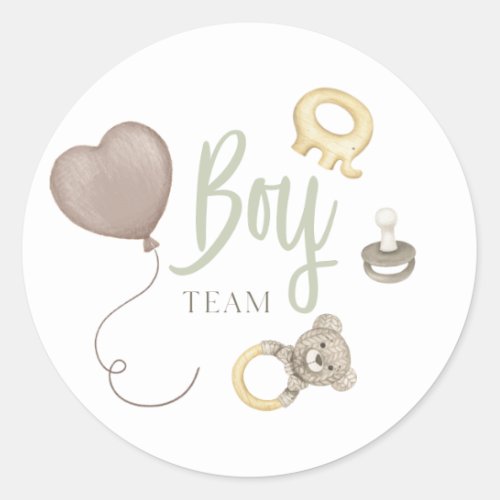 Boho Gender Team Boy Reveal Stickers 