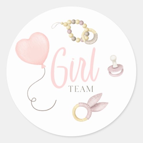 Boho Gender Team Girl Reveal Stickers 