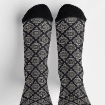 Boho Geometric Abstract Line Black and Cream