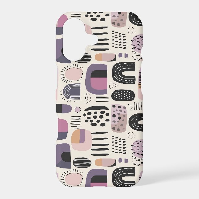 Boho Geometric Abstract Pattern iPhone Case (Back)
