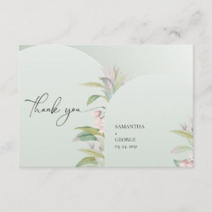 Boho geometric arch eucalyptus foliage dusty pink enclosure card