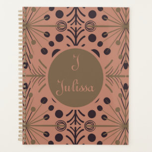 Boho Geometric Arrow Mauve Personalized Planner