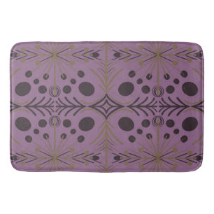 Boho Geometric Arrow Purple Pattern  Bath Mat