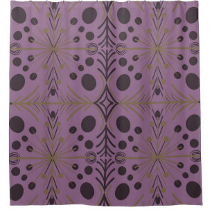 Boho Geometric Arrow Purple Pattern Throw Pillow Shower Curtain