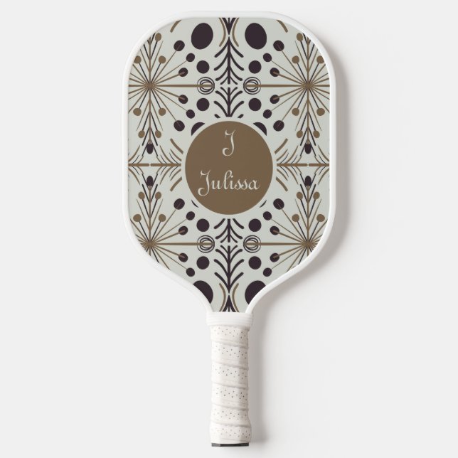 Boho Geometric Arrow White  Pickleball Paddle (Front)