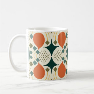 Boho Geometric Colorful Diamond Pattern  Coffee Mug