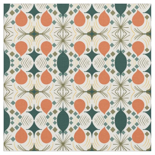Boho Geometric Colorful Diamond Pattern Fabric