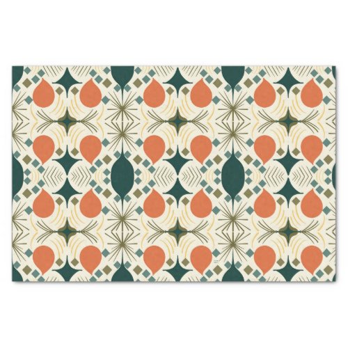 Boho Geometric Colorful Diamond Pattern  Tissue Paper