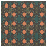 Boho Geometric Diamond Black Pattern Fabric