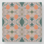 Boho Geometric Diamond Purple Stone Coaster