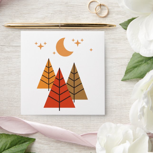 Boho Geometric Forest – Minimalist Pine Trees Envelope (Wedding)