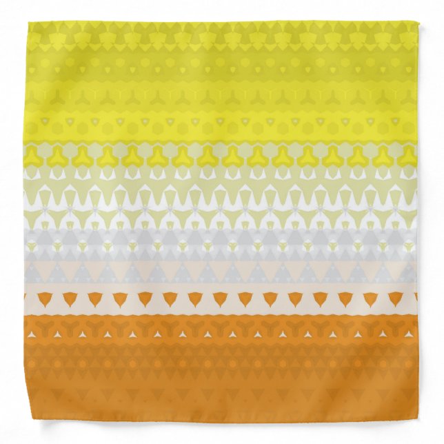 Boho Geometric Funky Abstract Maverique Pride Flag Bandana (Front)