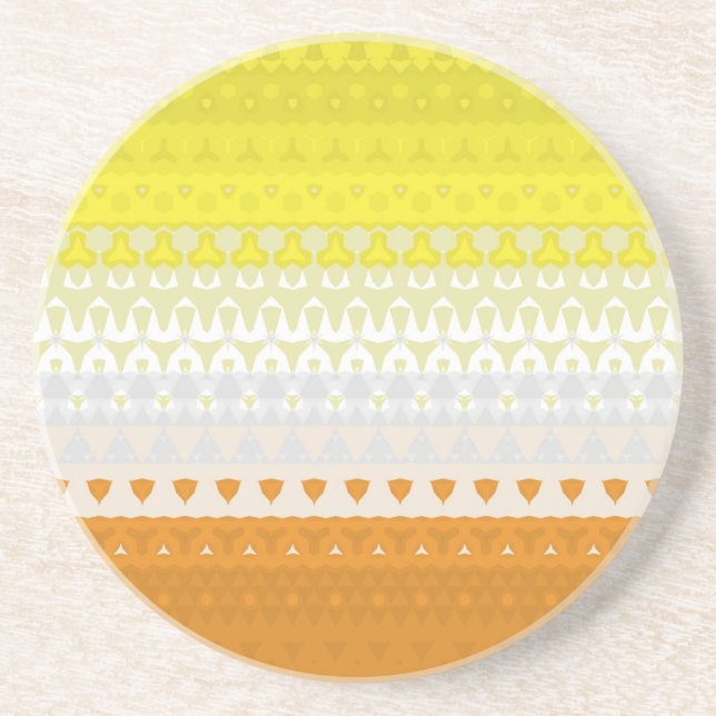Boho Geometric Funky Abstract Maverique Pride Flag Coaster (Front)