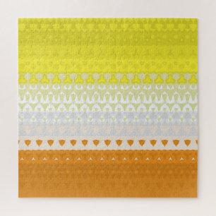 Boho Geometric Funky Abstract Maverique Pride Flag Jigsaw Puzzle