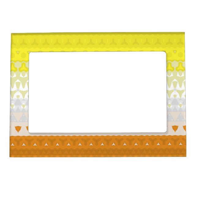 Boho Geometric Funky Abstract Maverique Pride Flag Magnetic Frame (Front)