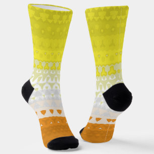 Boho Geometric Funky Abstract Maverique Pride Flag Socks