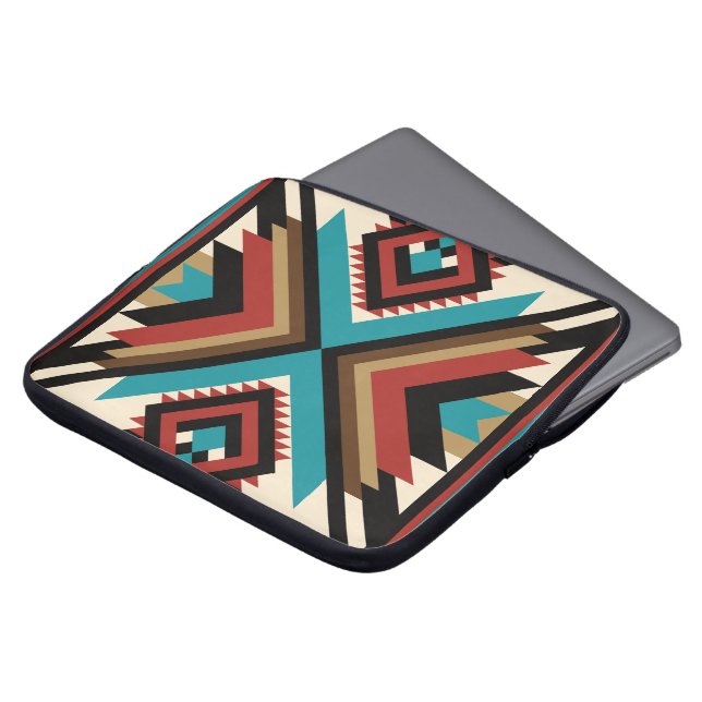 Boho Geometric Laptop Sleeve (Front Top)