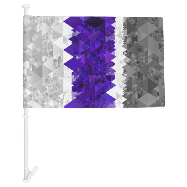 Boho Geometric Mod Retro Greygender Pride Flag (Front)