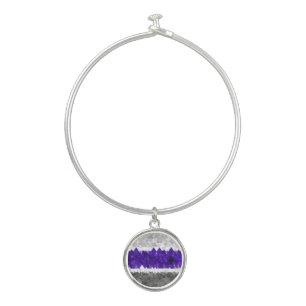 Boho Geometric Mod Retro Greygender Pride Flag Bangle Bracelet