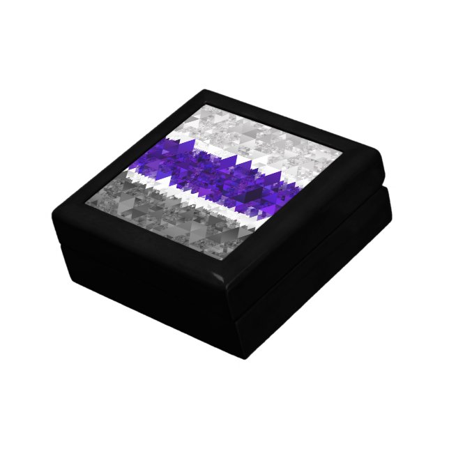 Boho Geometric Mod Retro Greygender Pride Flag Gift Box (Side)