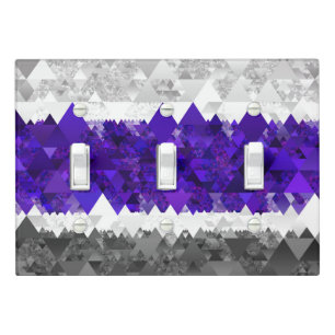 Boho Geometric Mod Retro Greygender Pride Flag Light Switch Cover