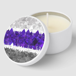 Boho Geometric Mod Retro Greygender Pride Flag Mini Candle Favors