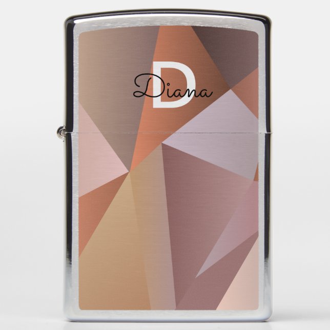 Boho Geometric Shapes Zippo Lighter (Front)