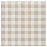 Boho Gingham Pattern Plaid Checkered Neutral Fabric