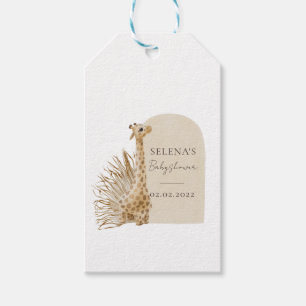 Boho Giraffe Baby Shower Gift Tags