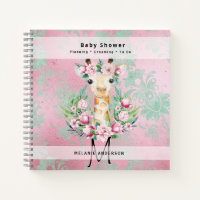 Boho GIRAFFE Baby Shower Planner Notebook Journal