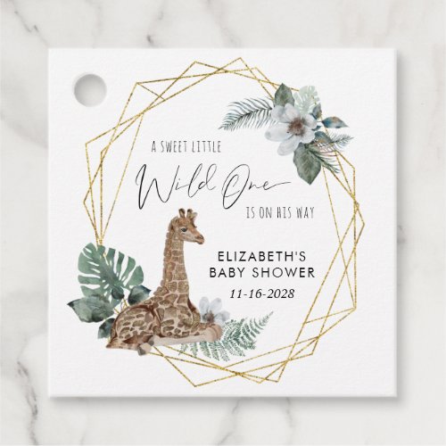 Boho Giraffe Baby Shower Thank You Favor Tags