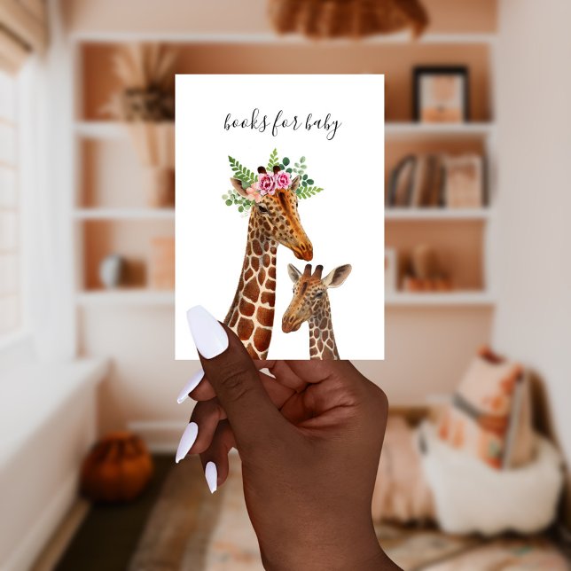 Boho Giraffe Mama + Baby Book Request Enclosure Card (Creator Uploaded)