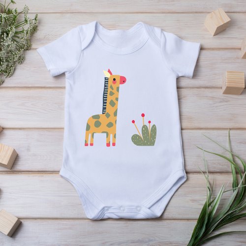 Boho Giraffe print Baby Bodysuit