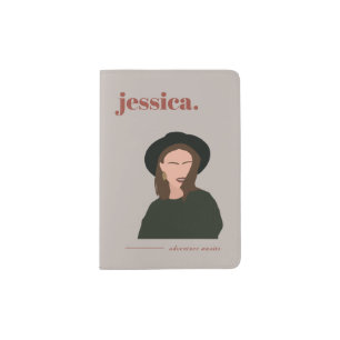 Boho Girl Adventure Awaits Custom Name Passport Holder