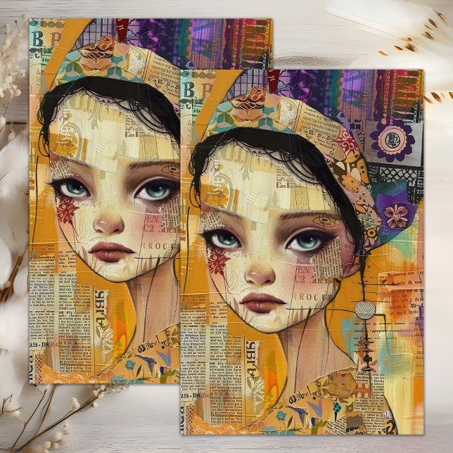 BOHO GIRL MIXED MEDIA DECOUPAGE TISSUE PAPER (BOHO GIRL MIXED MEDIA DECOUPAGE TISSUE PAPER)