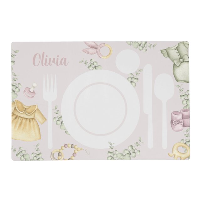Boho Girl Montessori Placemat Printable (Front)