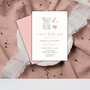 Boho Girl Outfit Baby Shower Invitation