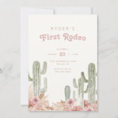 Boho Girls First Rodeo Cowgirl Birthday Invitation | Zazzle