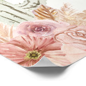 Boho Girls First Rodeo Cowgirl Birthday Welcome Poster | Zazzle