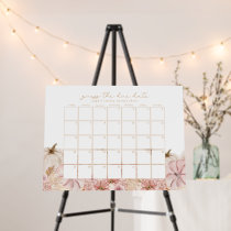 Boho Girls' Pampas Grass Guess the Due Date Game Foam Board