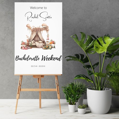 Boho Glamping Bachelorette Party Welcome Sign