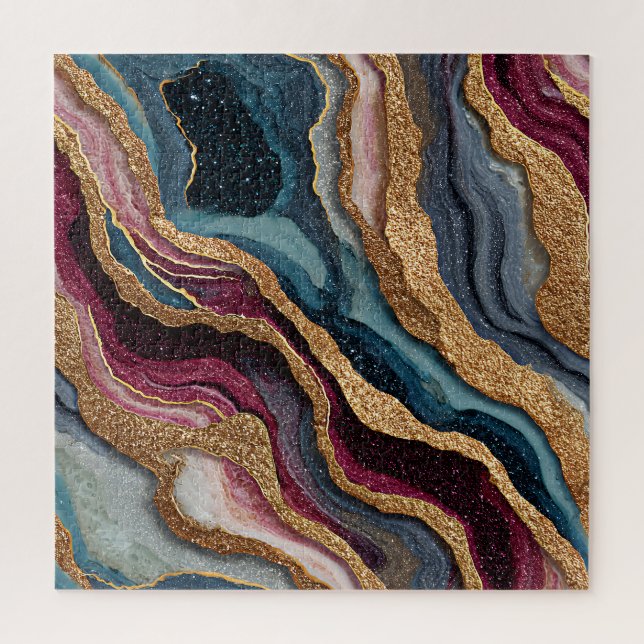 Boho Glitter Agate Puzzle (Vertical)