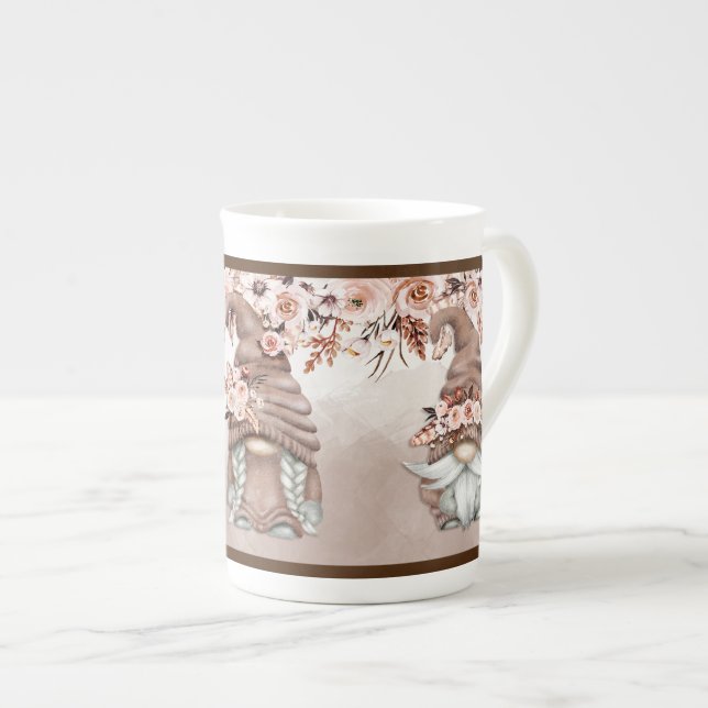 Boho Gnomes Bone China Mug (Front Right)