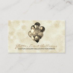 Boho gold Balloons Decoration party Business Card