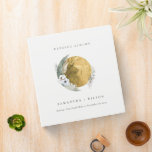Boho Gold Saga Green Floral Wreath Wedding 3 Ring Binder<br><div class="desc">For any further customisation or any other matching items,  please feel free to contact me at yellowfebstudio@gmail.com</div>