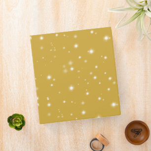 Boho Gold Starlight 3 Ring Binder