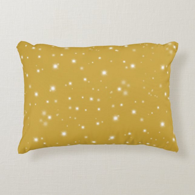 Boho Gold Starlight Accent Pillow (Front)