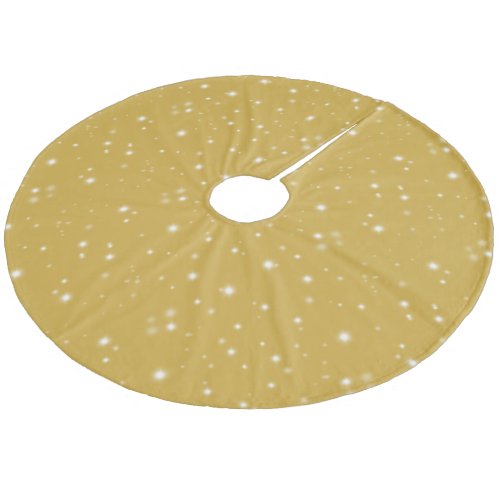 Boho Gold Starlight Fleece Tree Skirt