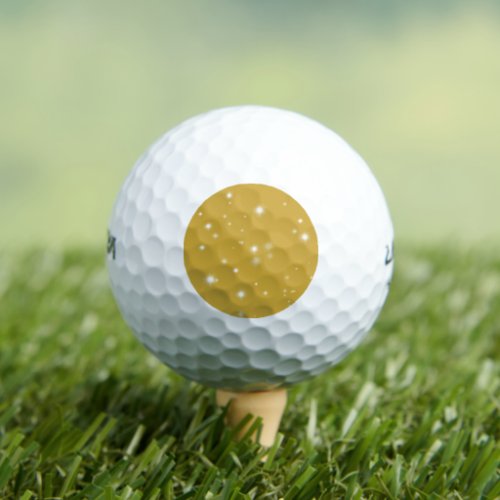Boho Gold Starlight Golf Balls