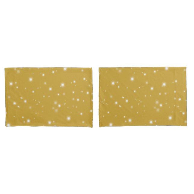 Boho Gold Starlight Pillow Case (Front-Set)